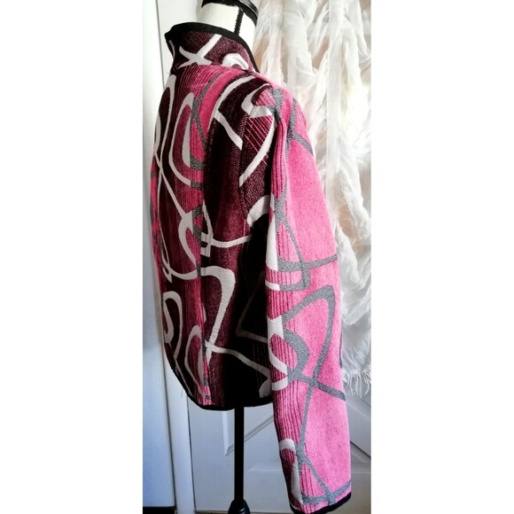 Trimdin Jacket Womens Wearable Art Artisan Tapestry Reversible Size L ? - Picture 3 of 6